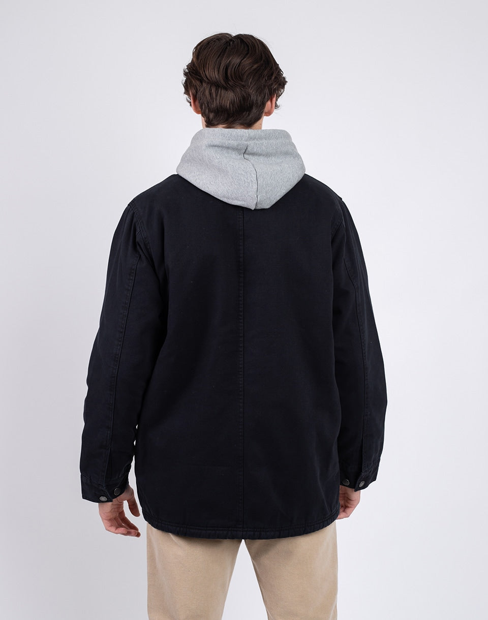 Manteau de corvée bordé de canard en pierre