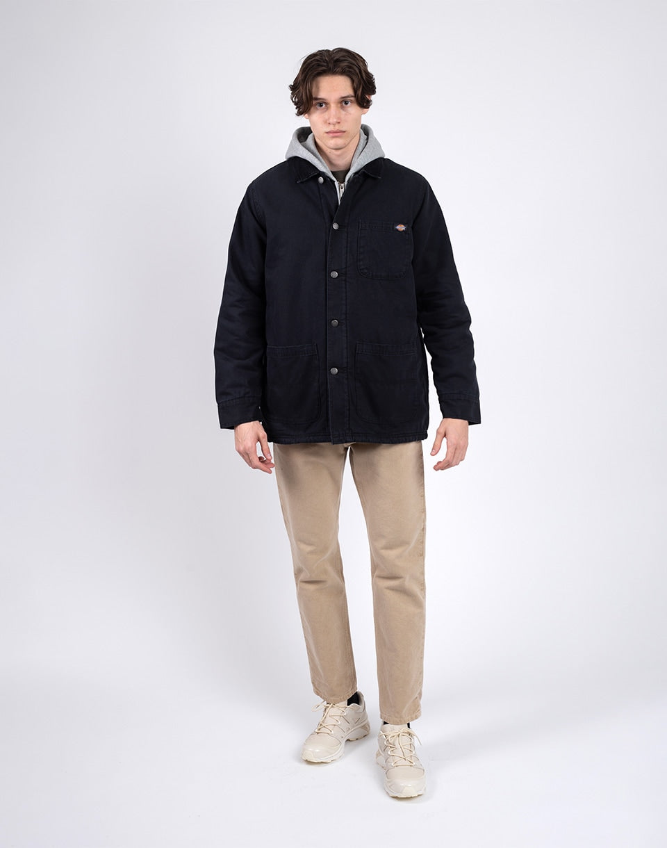 Manteau de corvée bordé de canard en pierre