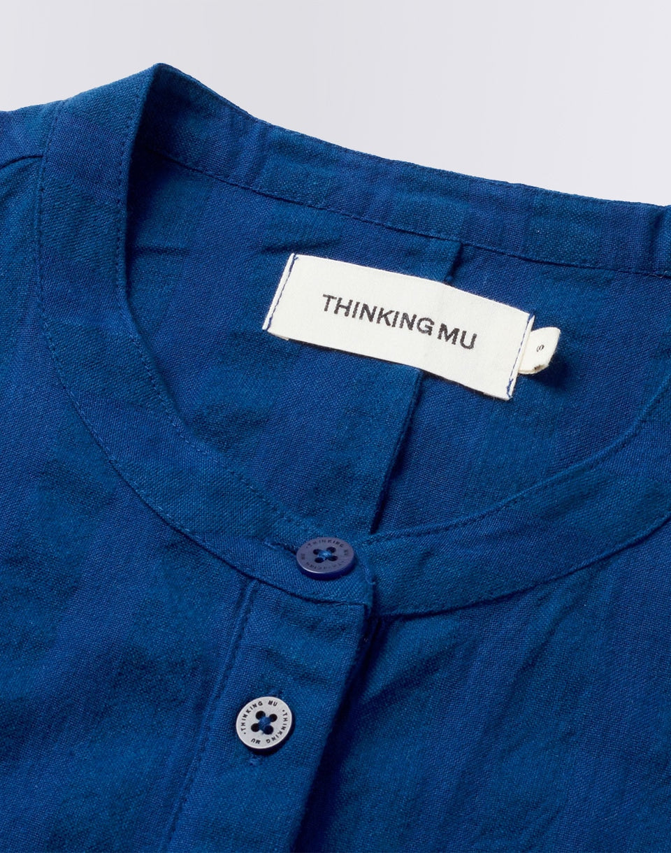 Navy Big Seersucker Gretel Robe