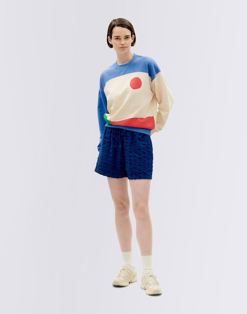 Sweat-shirt abstrait ivoire