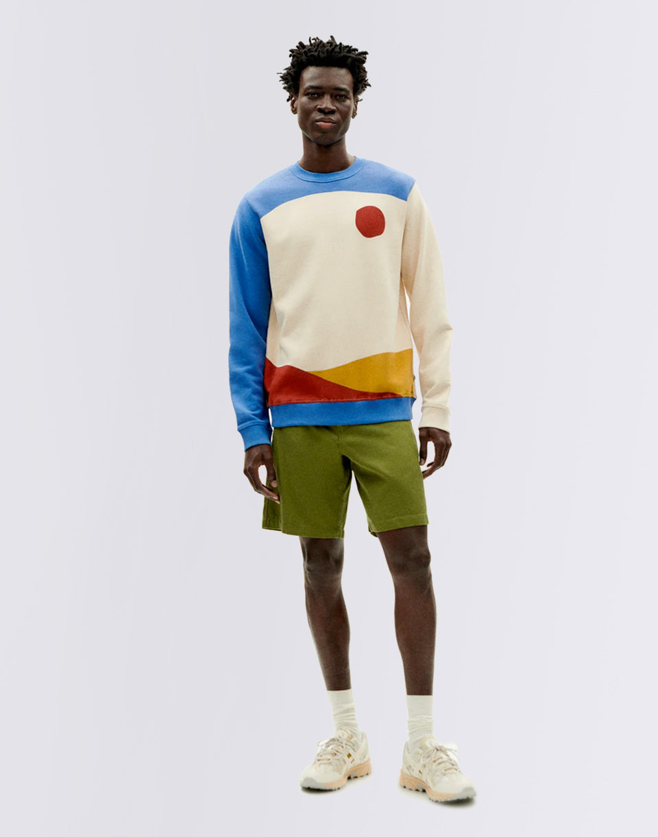 Sweat-shirt abstrait ivoire