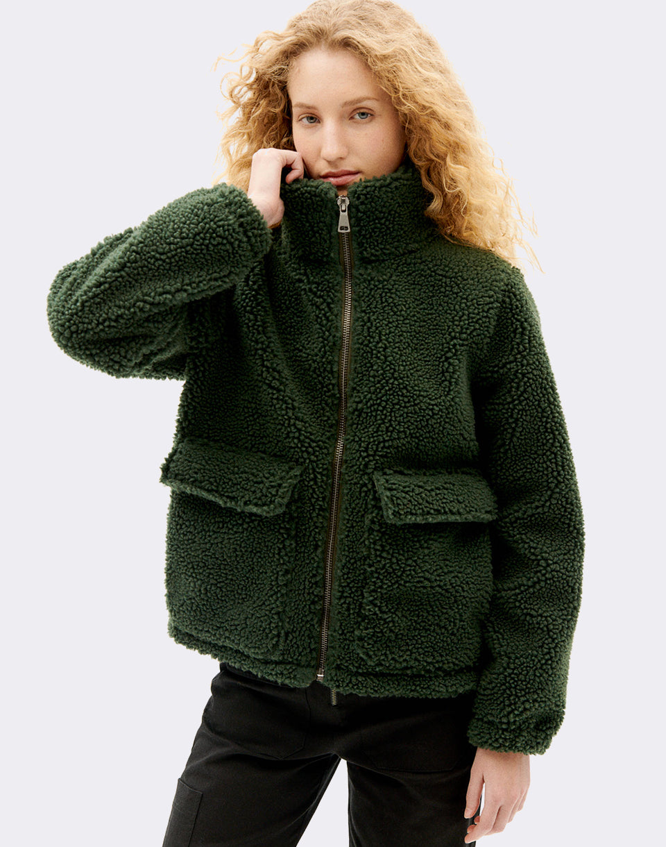 Veste de poubelle verte foncée