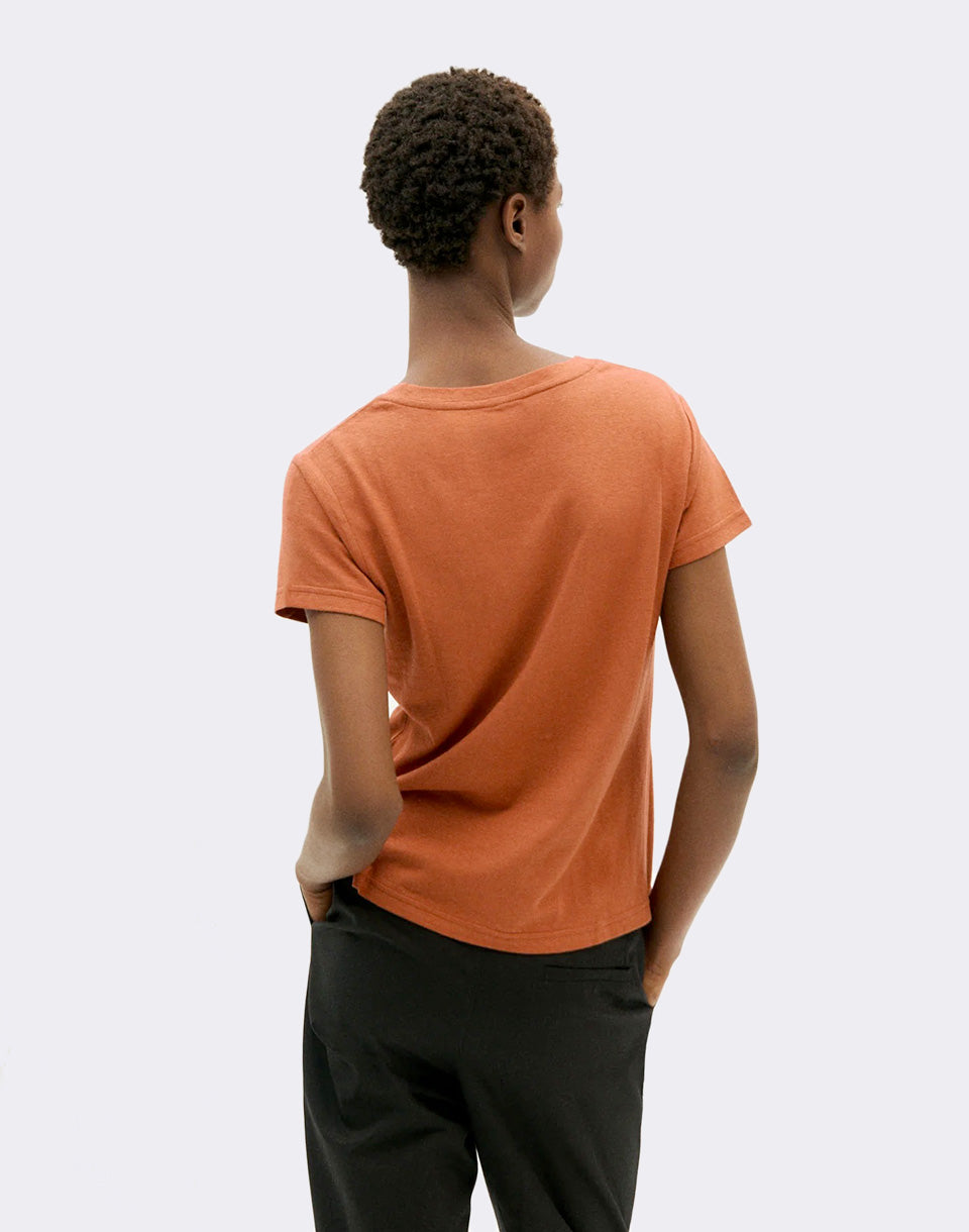 T-shirt Regina Red Hempa Red Clay